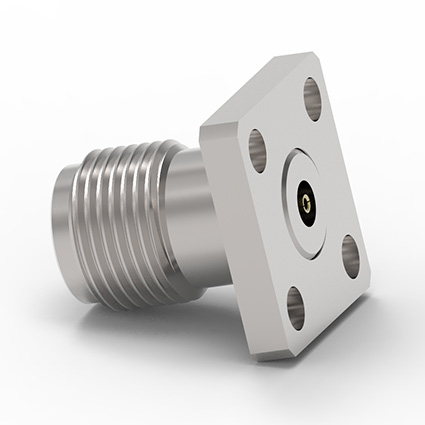 2.92mm 四孔法蘭(9.5mm*9.5mm)母頭 可拆卸式毫米波連（lián）接器